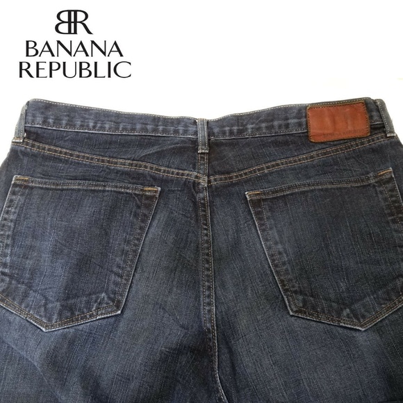 Banana Republic Relaxed Jeans Mens Blue Dark Wash - Picture 6 of 6